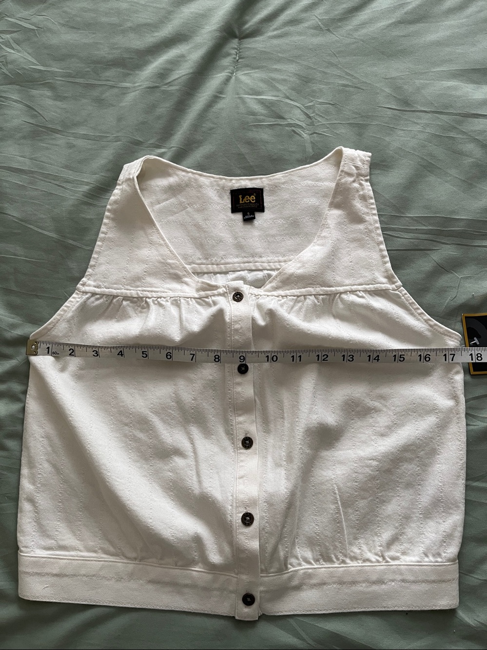 Lee White Button-Front Tank Top - Picture 4 of 5
